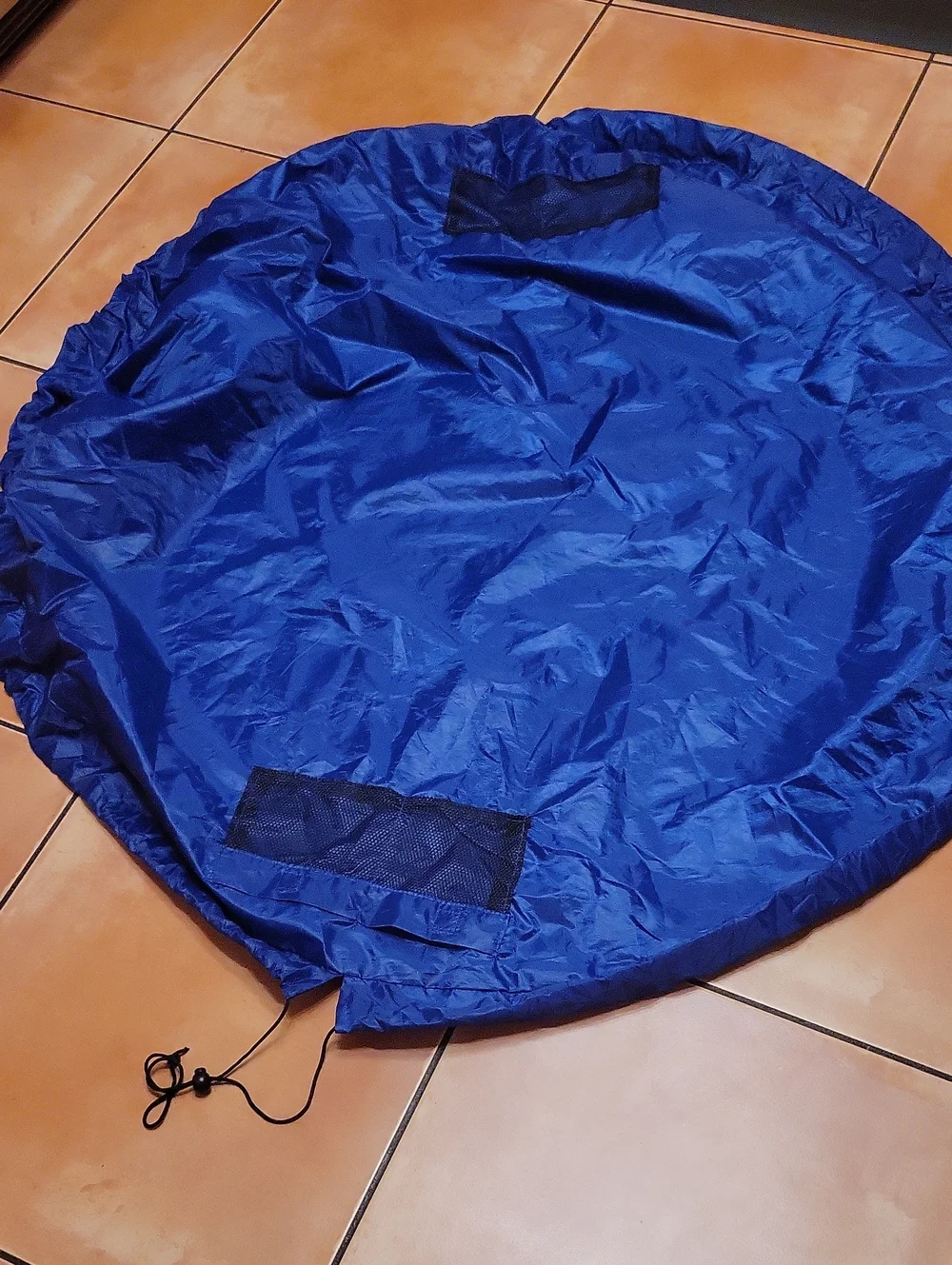 Large Blue Drawstring Toy Storage Bag